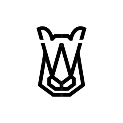 Letter W Rhino Logo