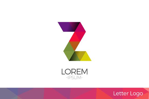 Letter Z Vector Origami Logo icon