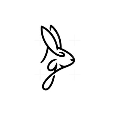 Letter g Rabbit Logo
