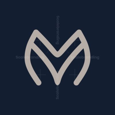 MV VM Letter M Monogram Logo