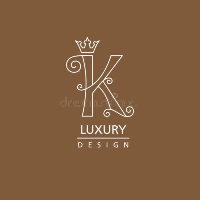 Monogram Letter K and Crown Logo Stock Vector Illustration of decoration banner 177250899