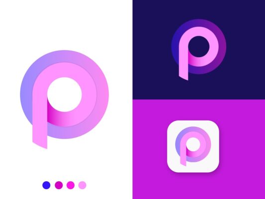P modern letter logo