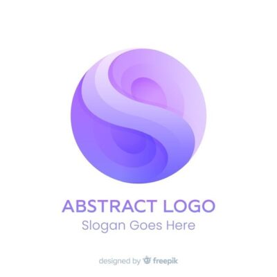 Plantilla de logo degradado con forma abstracta Vector Gratis