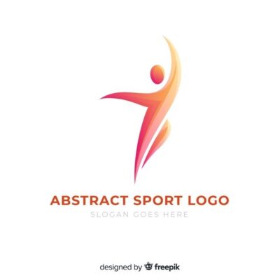 Premium Vector Abstract silhouette sport logo flat design
