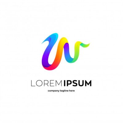 Premium Vector Colorful line letter w logo 1