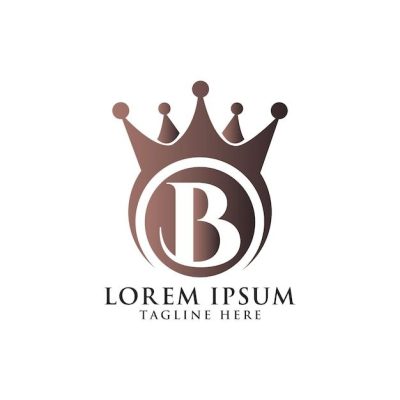 Premium Vector Luxury crown letter mark b logo design vector template