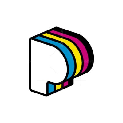 Print Shop Letter P Logo