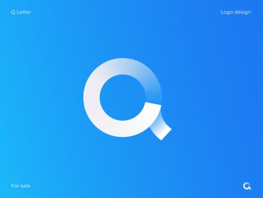 Q Letter Mark Minimalist Monogram Logo Design Modern Tech Logo