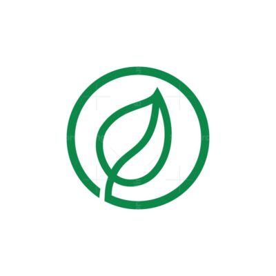 Simple O Leaf Logo