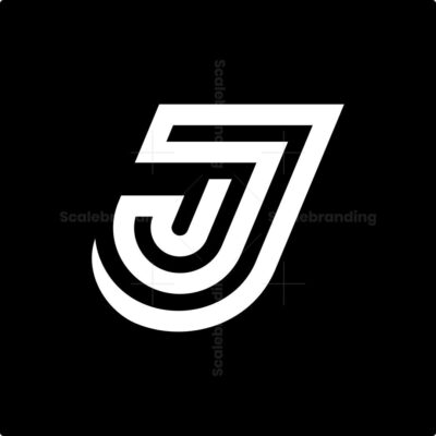 Trendy Letter J JJ Monogram Logo