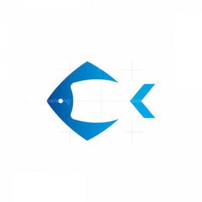 Unique Letter C Fish Logo Design