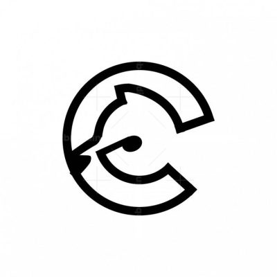 letter C cat Logo