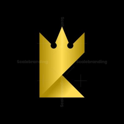 letter K king logo