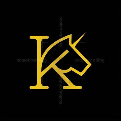 letter K unicorn Logo