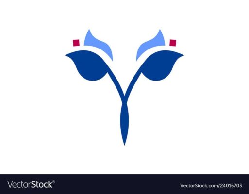 Abstract tulip letter y logo icon design vector image on VectorStock