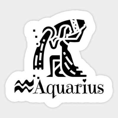 Aquarius Man Carrying Cauldron Sticker Aquarius Zodiac Sign