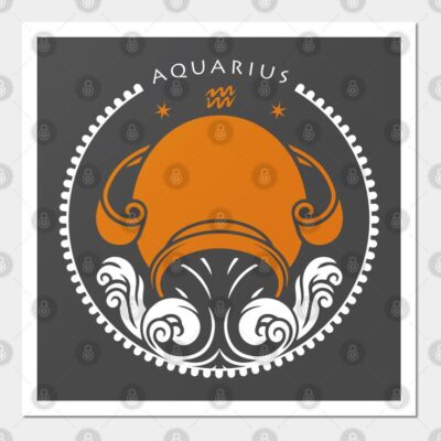 Aquarius Zodiac Sign Wall And Art Print 1