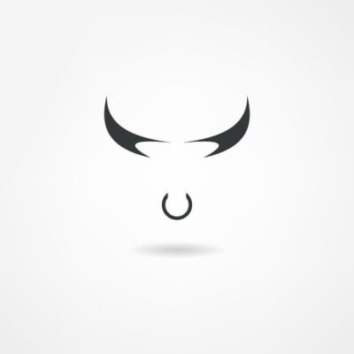 Bull abstract geisoleerd op een witte achtergrond vector illustratie