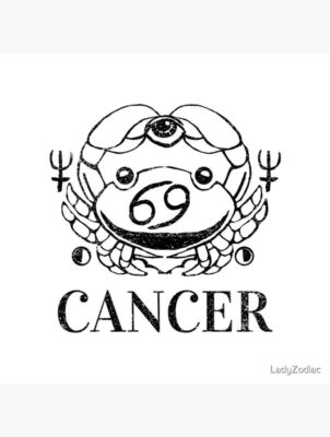 Cancer The Crab Zodiac Aesthetic Poster by LadyZodiac