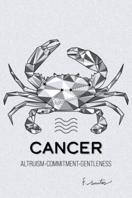 Cancer Zodiac Sign Polygon Illustration