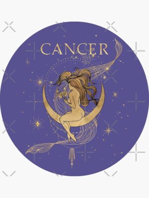 Cancer zodiac woman Sticker for Sale by SpookyBat