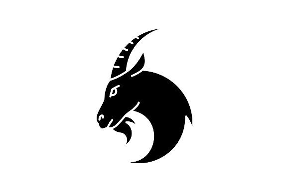 Capricorn zodiac sign glyph icon