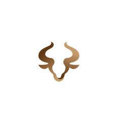Creative bull head logo vector image on VectorStock