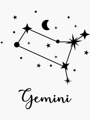 Gemini Constellation Stars Sticker for Sale by UponStars