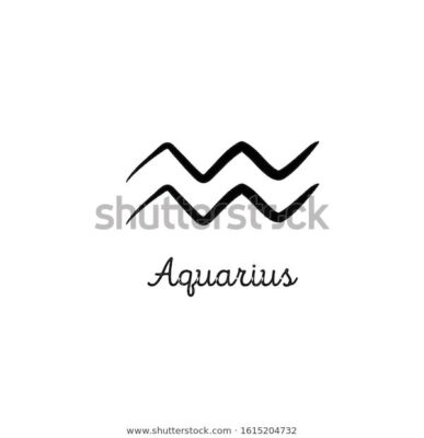Hand Drawn Aquarius Zodiac Illustration Simple Stock Vector Royalty Free 1615204732 Shutterstock