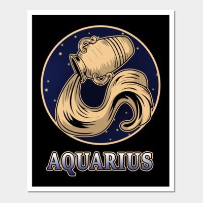 Horoscope Ascendant Aquarius Zodiac Sign Aquarius Wall And Art Print Zodiac