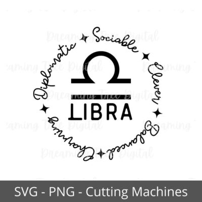 Libra zodiac sign SVG zodiac svg libra gift Instant Download