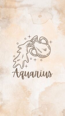Neutral Aquarius Phone Background