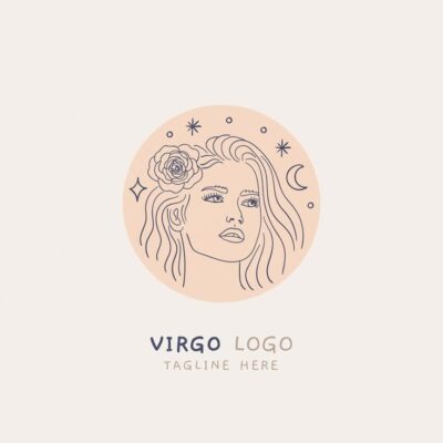 Premium Vector Hand drawn flat design virgo logo 1