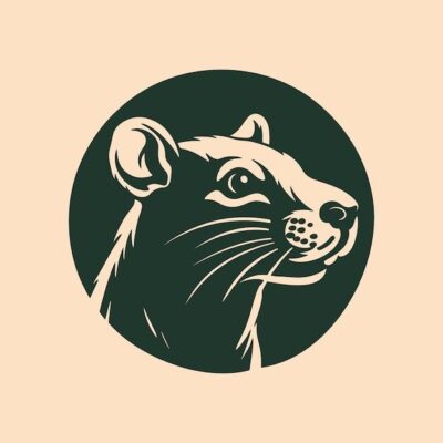 Premium Vector Mouse rat head silhouette vector logo
