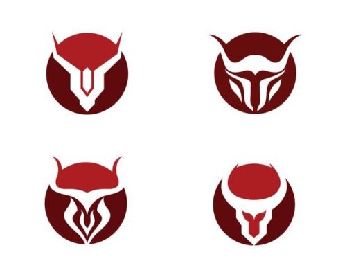 Premium Vector Red bull taurus logo template vector icon illustration 1
