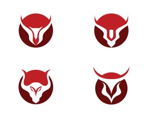 Premium Vector Red bull taurus logo template vector icon illustration