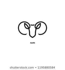 Ram Head Line Icon Vector Illustration Stock Vector Royalty Free 1195880584 Shutterstock