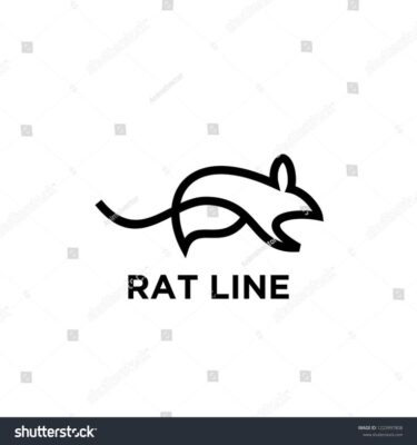 Rat Line Unique Animal Logo Icon Stock Vector Royalty Free 1223997808 Shutterstock