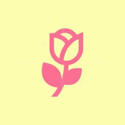 Simple Tulip Flower Logo