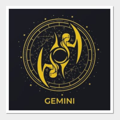 Zodiac Gemini With Caption Wall And Art Print Zodiac gemini with caption