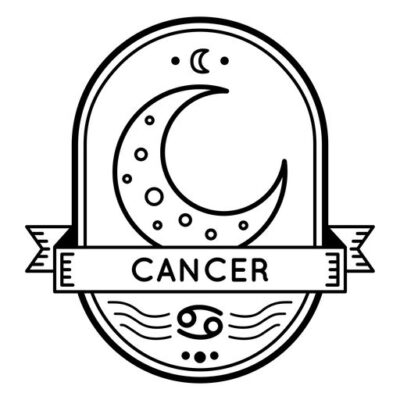 Zodiac badge planet cancer stroke