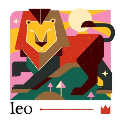 zodiac illustration Leo