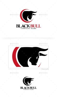 Black Bull Logo Template Preview