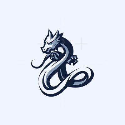 Blue Dragon Mascot Logo
