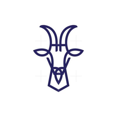 Blue Goat Head Logo