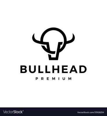 Bull head logo icon vector image on VectorStock