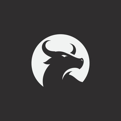 Download Bull head logo icon vector template design for free