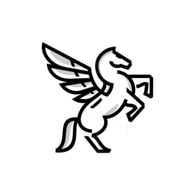 Heraldry Pegasus line Logo