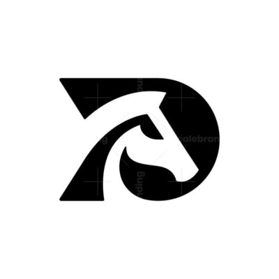 Letter D Horse Logo 1