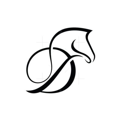 Letter D Horse Logo